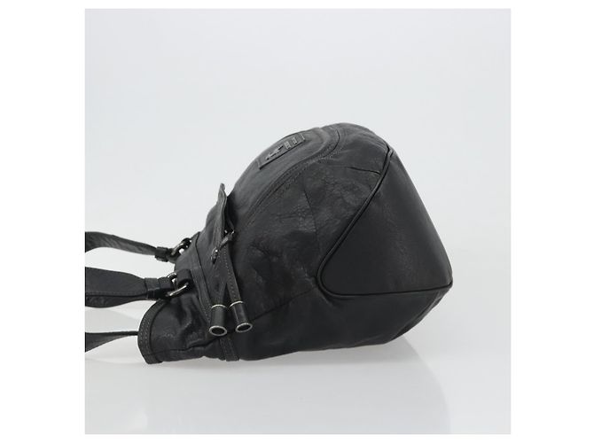 Borsa Tote BURBERRY in pelle nera Auth 188086A Nero - vista 4