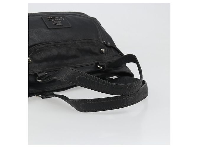 Borsa Tote BURBERRY in pelle nera Auth 188086A Nero - vista 7