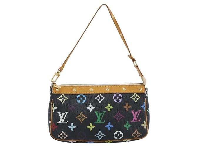 LOUIS VUITTON Monogram Multicolor Pochette Accessoires Pochette M92648 Auth 188994V Nero - vista 13