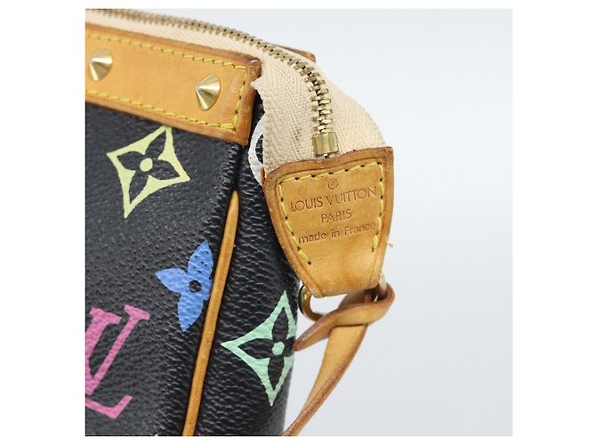 LOUIS VUITTON Monogram Multicolor Pochette Accessoires Pochette M92648 Auth 188994V Nero - vista 18