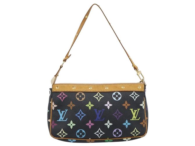 LOUIS VUITTON Monogram Multicolor Pochette Accessoires Pochette M92648 Auth 188994V Nero - vista 2
