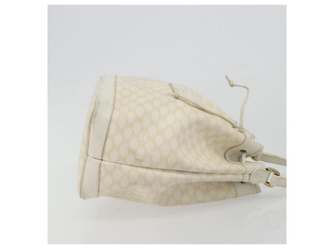 Céline Borsa a Spalla CELINE in Tela Macadam PVC Pelle Oro Bianco Auth 188363 D'oro - vista 3