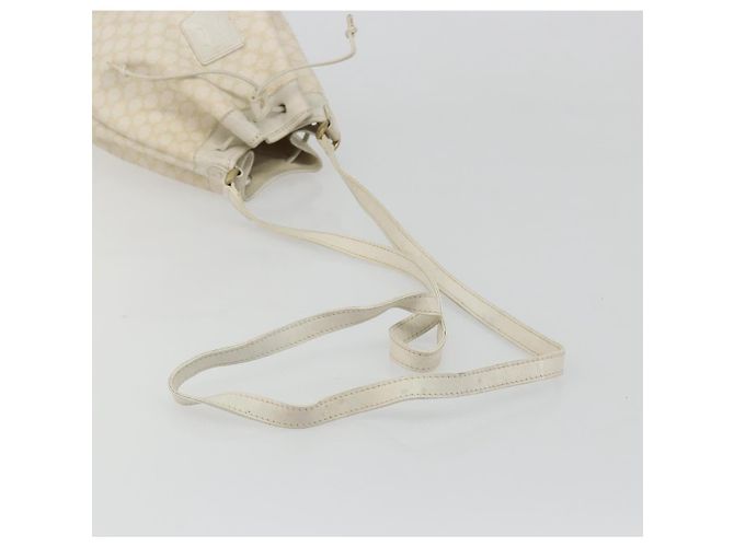 Céline Borsa a Spalla CELINE in Tela Macadam PVC Pelle Oro Bianco Auth 188363 D'oro - vista 7