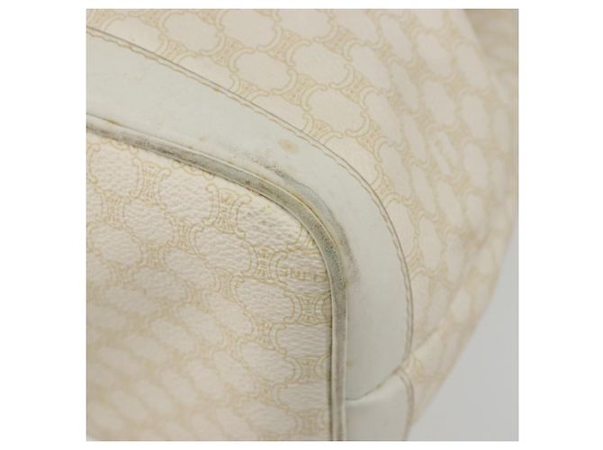 Céline Borsa a Spalla CELINE in Tela Macadam PVC Pelle Oro Bianco Auth 188363 D'oro - vista 8