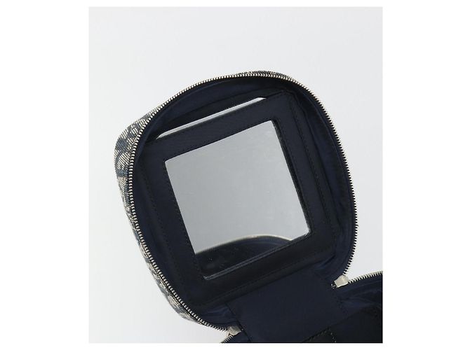 Beauty Case Christian Dior Trotter Canvas Navy Silver Auth mr2574V Argento Blu navy - vista 10