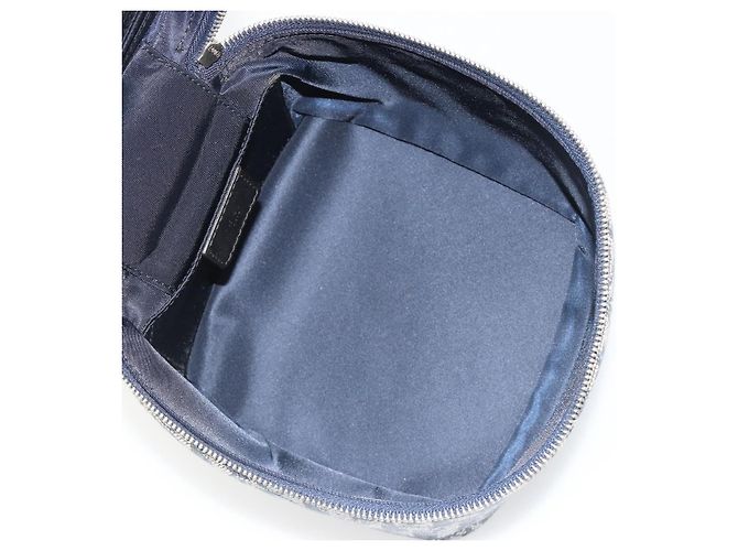Beauty Case Christian Dior Trotter Canvas Navy Silver Auth mr2574V Argento Blu navy - vista 11