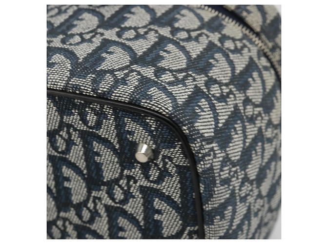 Beauty Case Christian Dior Trotter Canvas Navy Silver Auth mr2574V Argento Blu navy - vista 14