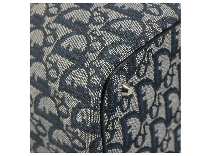 Beauty Case Christian Dior Trotter Canvas Navy Silver Auth mr2574V Argento Blu navy - vista 15