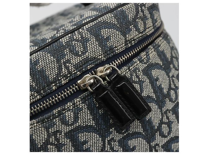 Beauty Case Christian Dior Trotter Canvas Navy Silver Auth mr2574V Argento Blu navy - vista 17