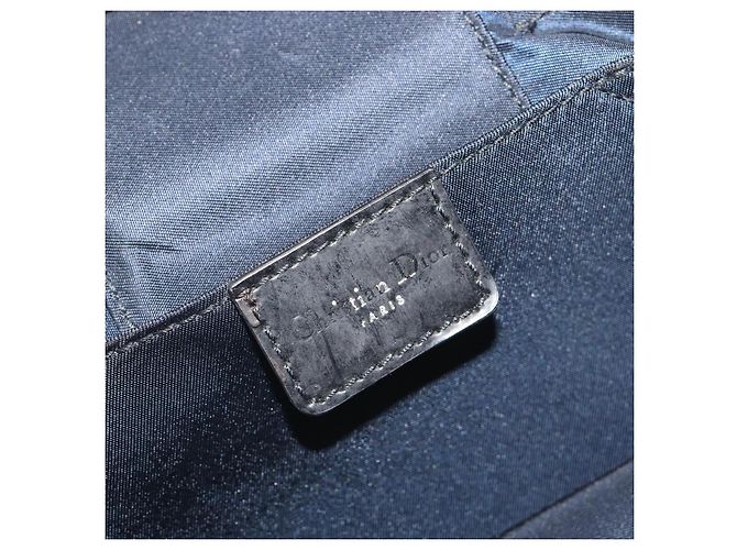 Beauty Case Christian Dior Trotter Canvas Navy Silver Auth mr2574V Argento Blu navy - vista 18