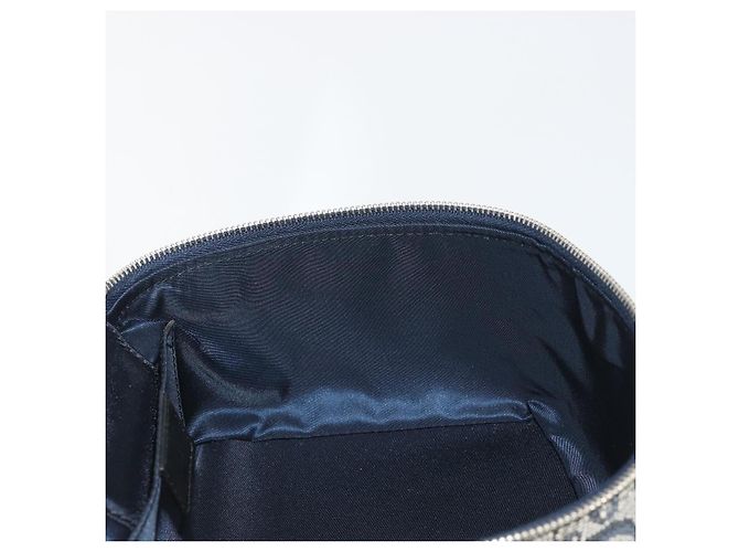 Beauty Case Christian Dior Trotter Canvas Navy Silver Auth mr2574V Argento Blu navy - vista 19