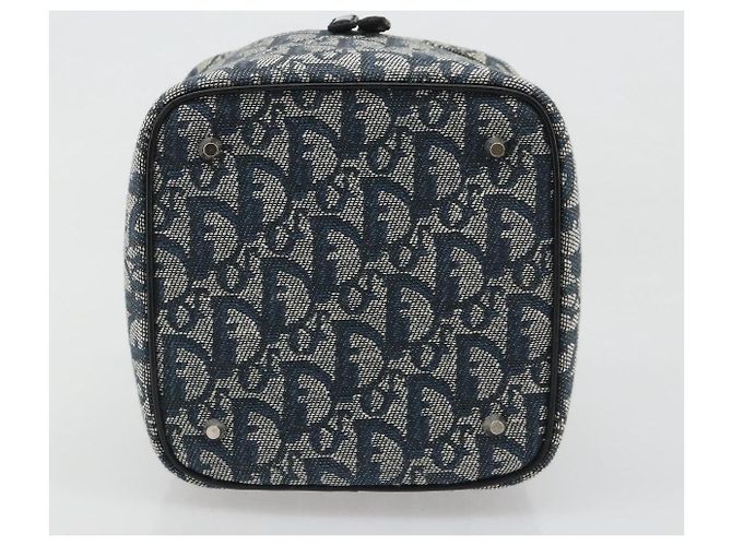 Beauty Case Christian Dior Trotter Canvas Navy Silver Auth mr2574V Argento Blu navy - vista 5