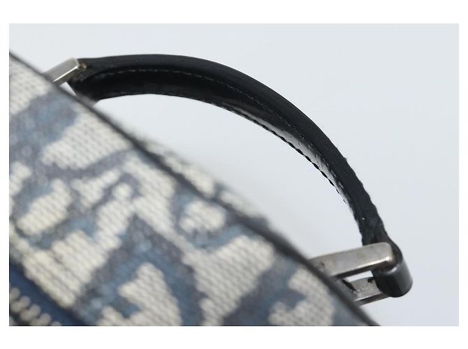 Beauty Case Christian Dior Trotter Canvas Navy Silver Auth mr2574V Argento Blu navy - vista 8
