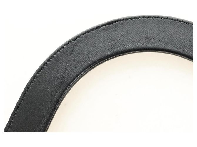Borsa Christian Dior Canage in pelle di agnello nera e oro Auth yk20569SAM Nero D'oro - vista 8