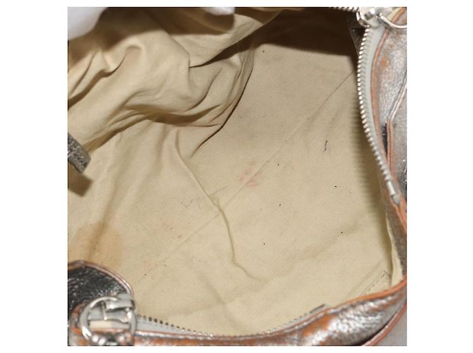 Chloé Borsa Chloe Paddington in pelle argento Auth am11924A - vista 10