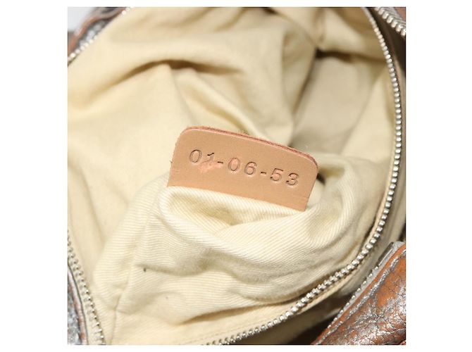 Chloé Borsa Chloe Paddington in pelle argento Auth am11924A - vista 12