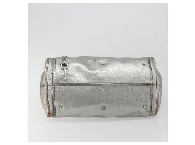 Chloé Borsa Chloe Paddington in pelle argento Auth am11924A - vista 5