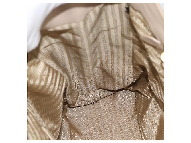 Borsa PRADA in pelle 2way Beige Oro Auth 186432A D'oro - vista 23