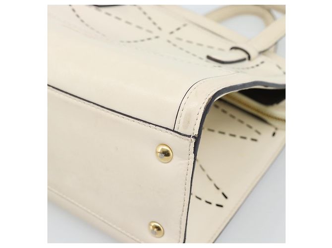 Borsa a mano Salvatore Ferragamo in pelle bianca e oro Auth hk3799 Bianco D'oro - vista 10