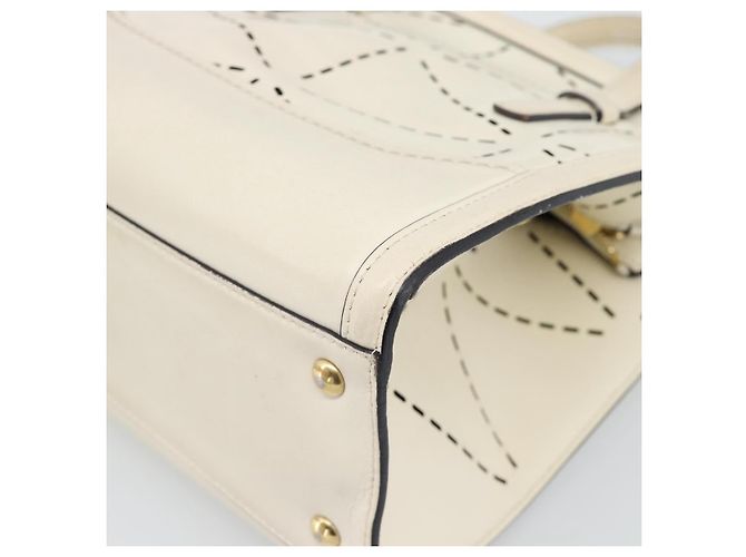 Borsa a mano Salvatore Ferragamo in pelle bianca e oro Auth hk3799 Bianco D'oro - vista 15
