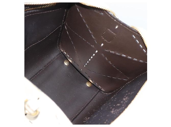 Borsa a mano Salvatore Ferragamo in pelle bianca e oro Auth hk3799 Bianco D'oro - vista 19