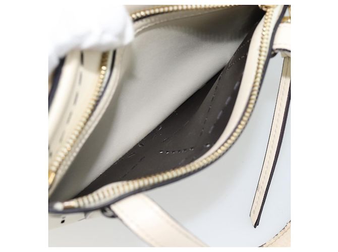 Borsa a mano Salvatore Ferragamo in pelle bianca e oro Auth hk3799 Bianco D'oro - vista 23