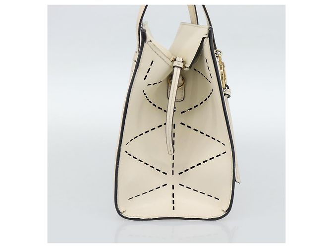 Borsa a mano Salvatore Ferragamo in pelle bianca e oro Auth hk3799 Bianco D'oro - vista 3