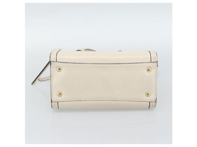 Borsa a mano Salvatore Ferragamo in pelle bianca e oro Auth hk3799 Bianco D'oro - vista 5