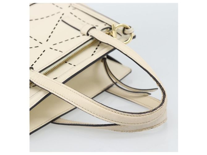 Borsa a mano Salvatore Ferragamo in pelle bianca e oro Auth hk3799 Bianco D'oro - vista 7