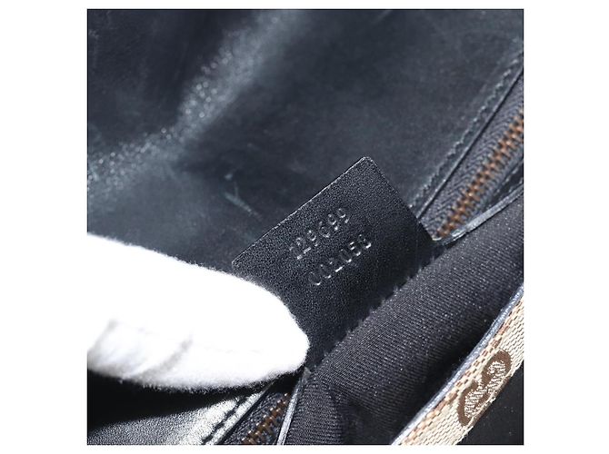 Borsa a Spalla GUCCI GG Canvas Horsebit Beige 129699 Auth 188006V - vista 11