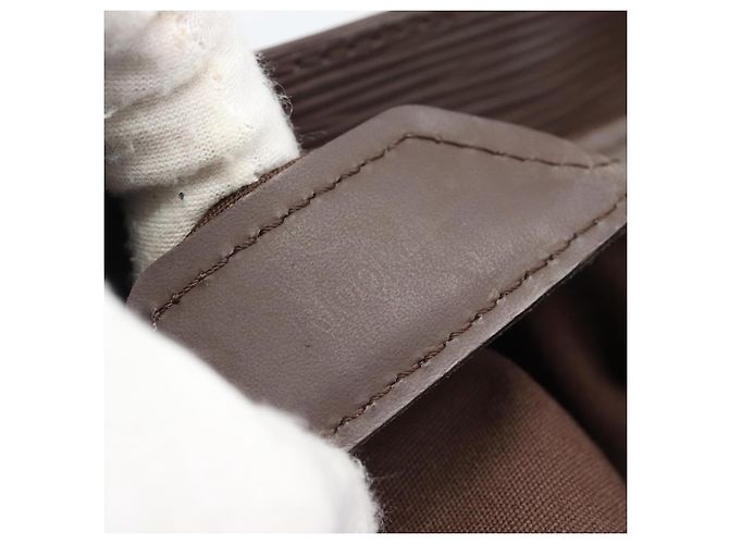 LOUIS VUITTON Epi Sac Plat PM Handtasche Mocha M5274D LV Auth 188365A Braun - Ansicht 12