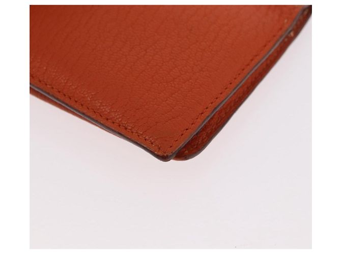 Hermès HERMES Bane Souffle Long Wallet Leather Orange Gold Auth bs35718 D'oro Arancione - vista 16