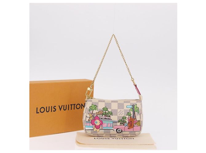 LOUIS VUITTON Damier Azur Vivienne Mini Pochette Accessoires N60487 Auth 188812SAM - vista 12