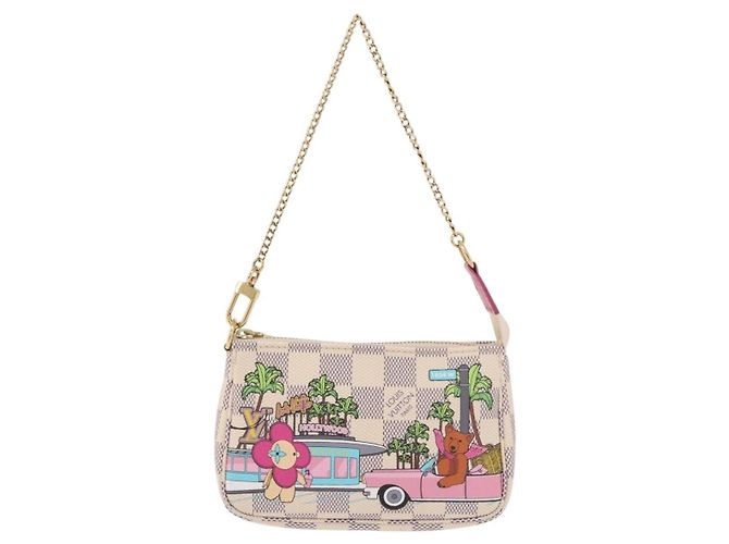 LOUIS VUITTON Damier Azur Vivienne Mini Pochette Accessoires N60487 Auth 188812SAM - vista 13