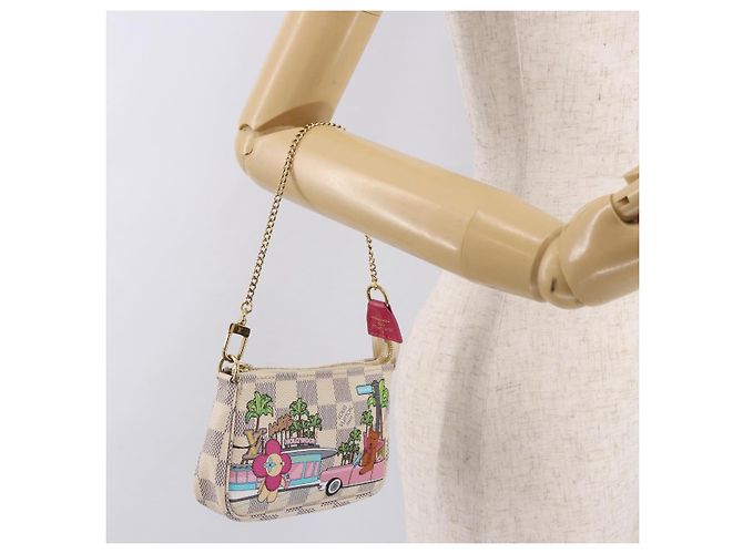 LOUIS VUITTON Damier Azur Vivienne Mini Pochette Accessoires N60487 Auth 188812SAM - vista 22