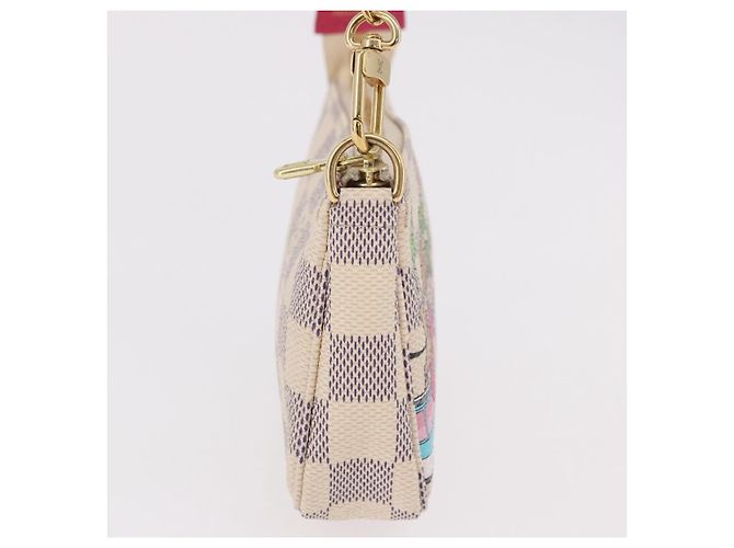 LOUIS VUITTON Damier Azur Vivienne Mini Pochette Accessoires N60487 Auth 188812SAM - vista 4