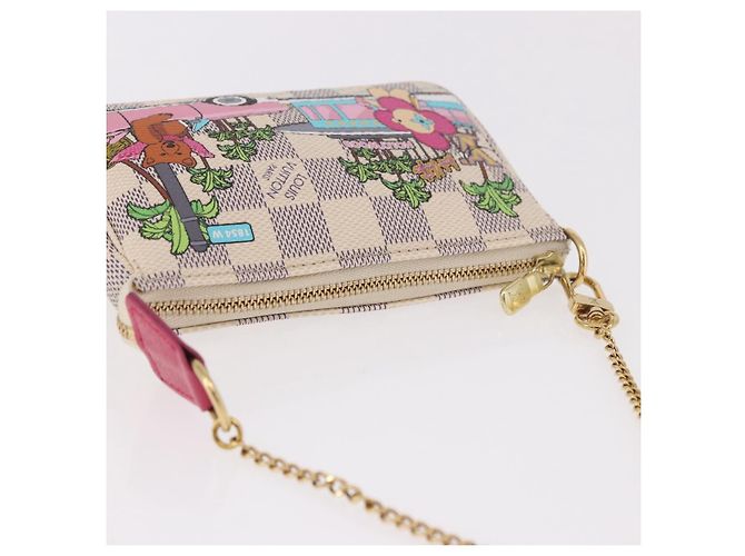 LOUIS VUITTON Damier Azur Vivienne Mini Pochette Accessoires N60487 Auth 188812SAM - vista 6