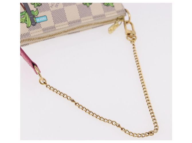 LOUIS VUITTON Damier Azur Vivienne Mini Pochette Accessoires N60487 Auth 188812SAM - vista 7