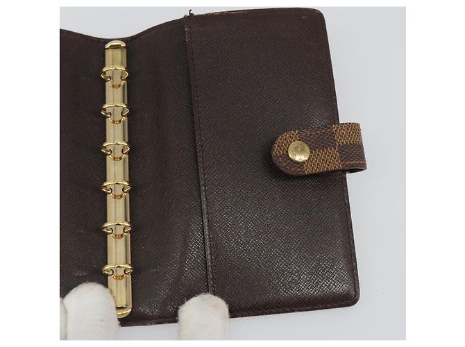 LOUIS VUITTON Damier Ebene Agenda PM Day Planner Cover R20700 LV Auth mr2618 - vista 18