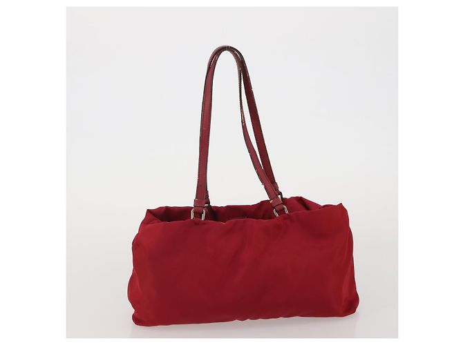 Borsa PRADA Nylon 3 Set Rosso Nero Khaki Auth 185271 Cachi - vista 10