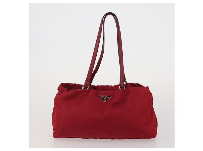 Borsa PRADA Nylon 3 Set Rosso Nero Khaki Auth 185271 Cachi - vista 9