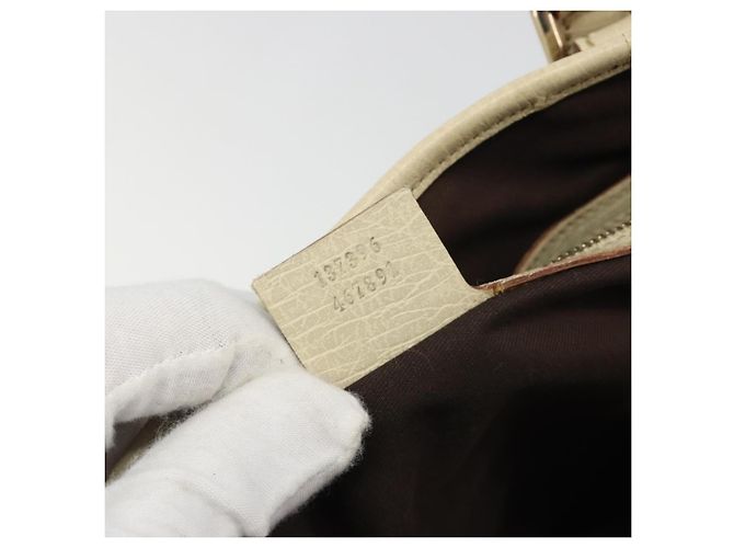 Borsa Tote GUCCI GG Canvas Sherry Line Beige Oro 137396 Auth 187252 - vista 12