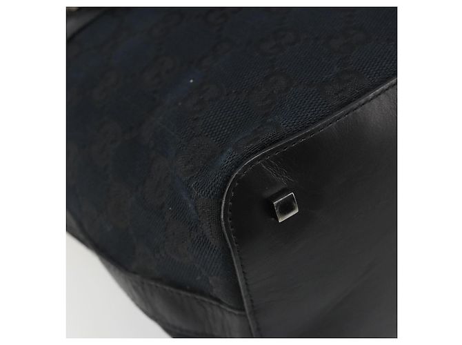 GUCCI GG Canvas Schultertasche Schwarz Gold 001 4299 1669 Auth 188543A Golden - Ansicht 14