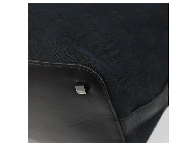 GUCCI GG Canvas Schultertasche Schwarz Gold 001 4299 1669 Auth 188543A Golden - Ansicht 15