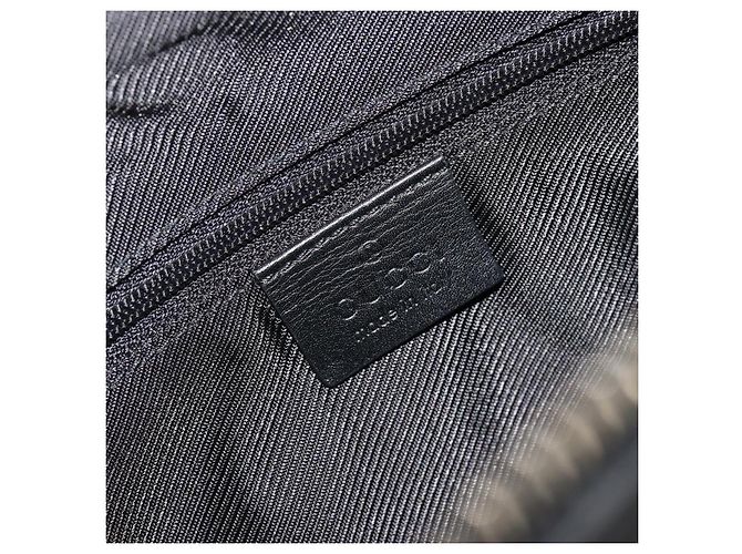 GUCCI GG Canvas Schultertasche Schwarz Gold 001 4299 1669 Auth 188543A Golden - Ansicht 18