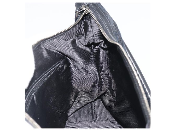 GUCCI GG Canvas Schultertasche Schwarz Gold 001 4299 1669 Auth 188543A Golden - Ansicht 19