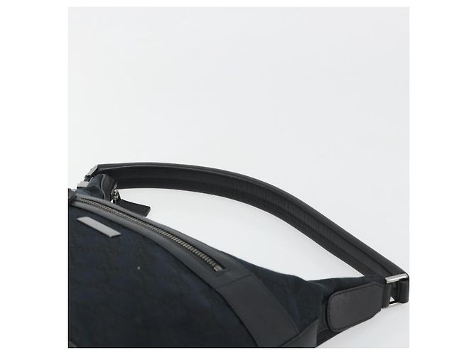 GUCCI GG Canvas Schultertasche Schwarz Gold 001 4299 1669 Auth 188543A Golden - Ansicht 8