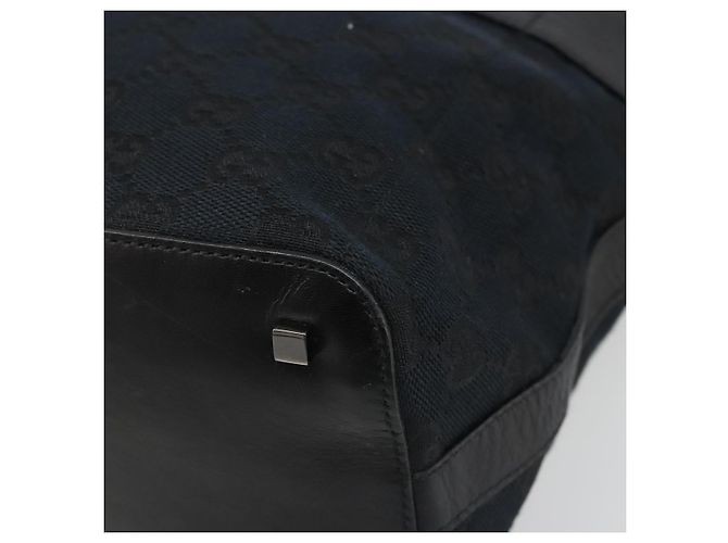 GUCCI GG Canvas Schultertasche Schwarz Gold 001 4299 1669 Auth 188543A Golden - Ansicht 9