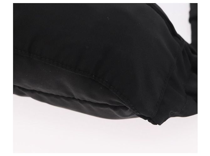 Marsupio PRADA Nylon Nero Argento Auth 187430A - vista 14