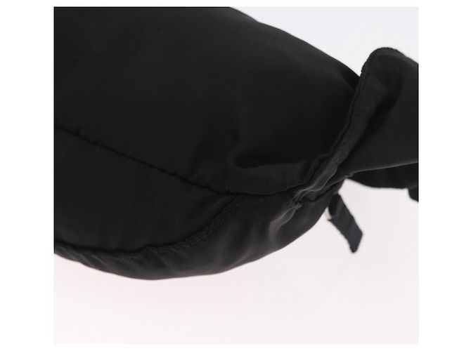 Marsupio PRADA Nylon Nero Argento Auth 187430A - vista 16